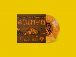 Dumb and Tough Age pIzza Punks Split 7 inch yellow splatter vinyl orange cover